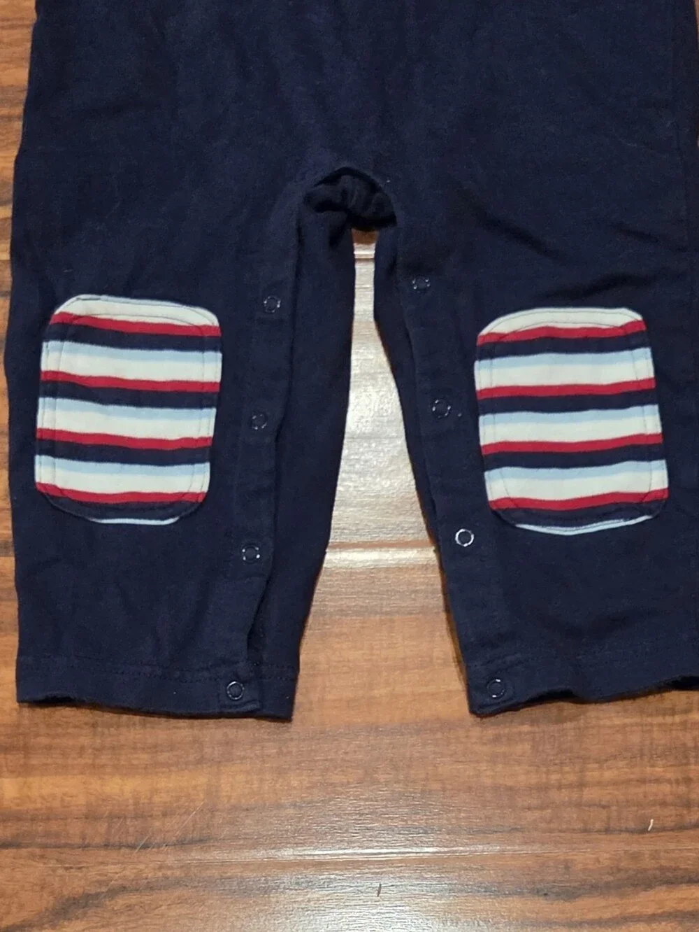 Gymboree EUC 18-24 Months Navy Helicopter Stripe One-Piece Romper and Socks